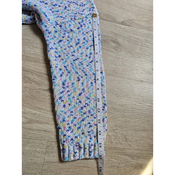 Talbots Sweater Top Women Size Small Confetti  Knit Pastel Casual 3/4 Sleeves - Picture 6 of 7